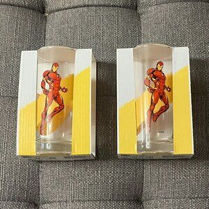 2 Marvel Ironman drinking glasses
